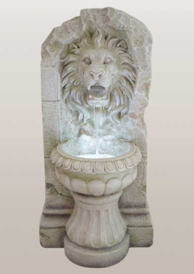 Indoor Outdoor Floor Lion Head Wall Fountain
