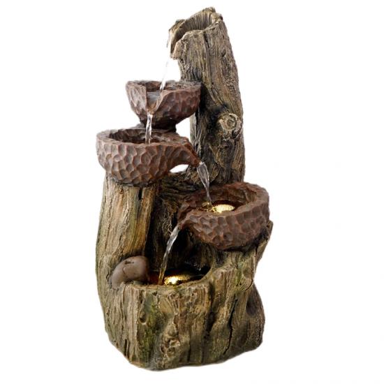 solar fountain,outdoor fountain,wood fountain